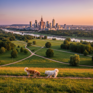 Wędrówki z psem: panorama Warszawy i najlepsze miejsca na spacer z pupilem